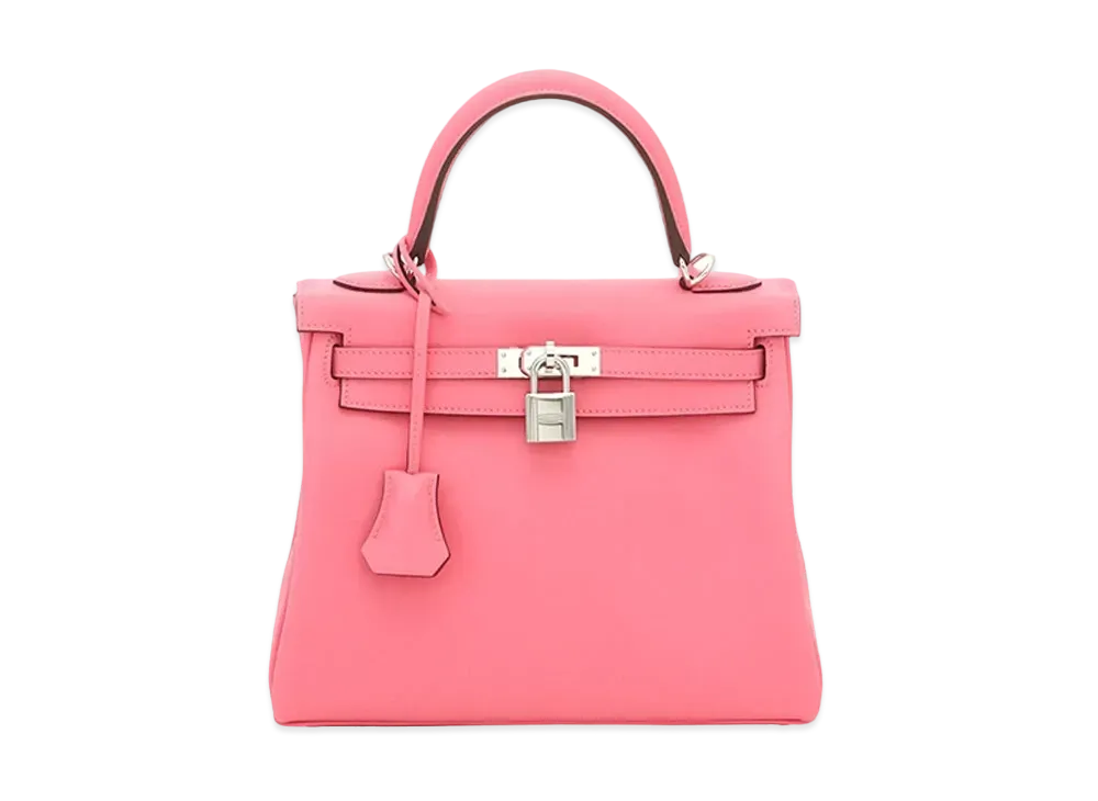 Hermes Kelly Retourne Swift "Rose Azalee/Silver"