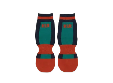 kolor 24SCM-A04504-B Socks "Navy Orange"