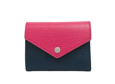 Louis Vuitton Epi Victorine Wallet "Indigo Blue/Pink"