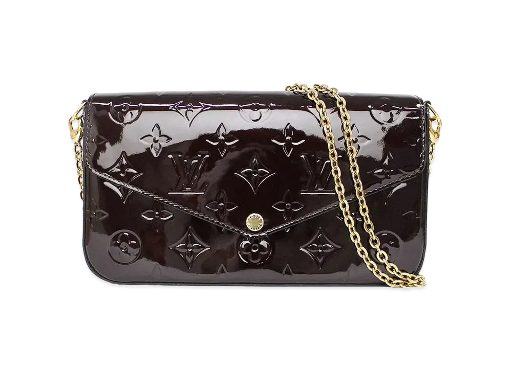 Louis Vuitton Vernis Pochette Felicie "Amarantite"