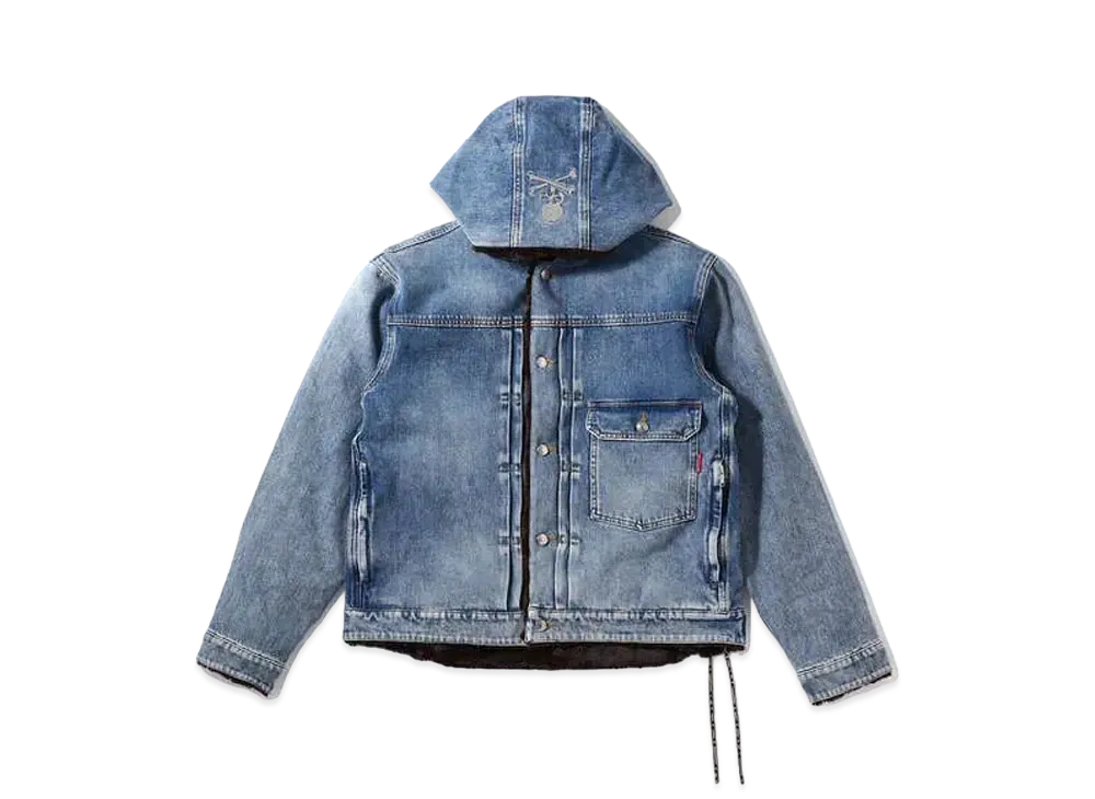 mastermind JAPAN 2 Way Stretch Hooded Denim Jacket "Indigo"