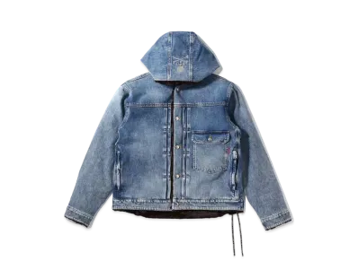 mastermind JAPAN 2 Way Stretch Hooded Denim Jacket "Indigo"