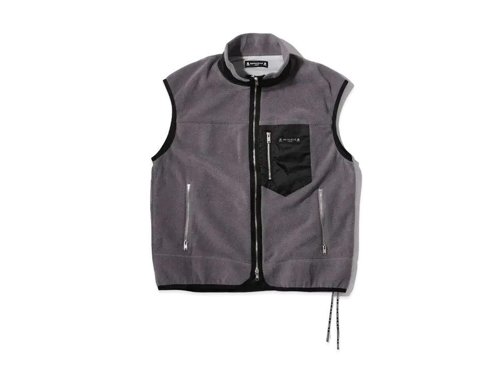 mastermind JAPAN Fleece Zip Vest "Gray"