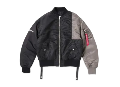 mastermind JAPAN x C2H4 Made By Alpha Industries Bomber Jacket "Black Gray"