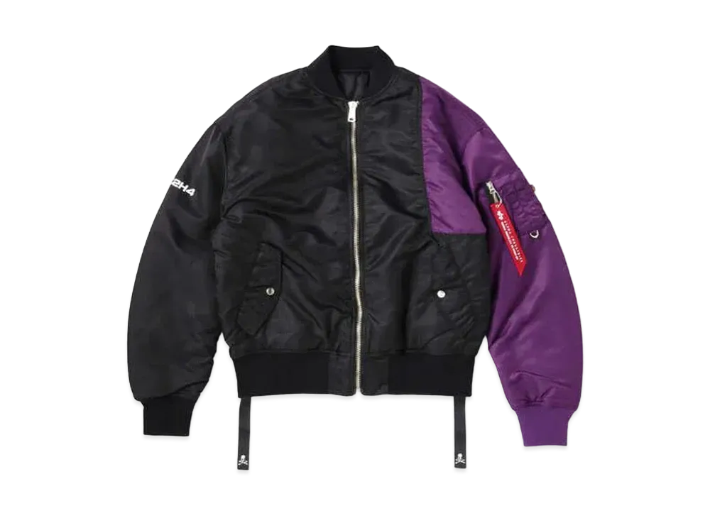 mastermind JAPAN x C2H4 Made By Alpha Industries Bomber Jacket "Black Purple"