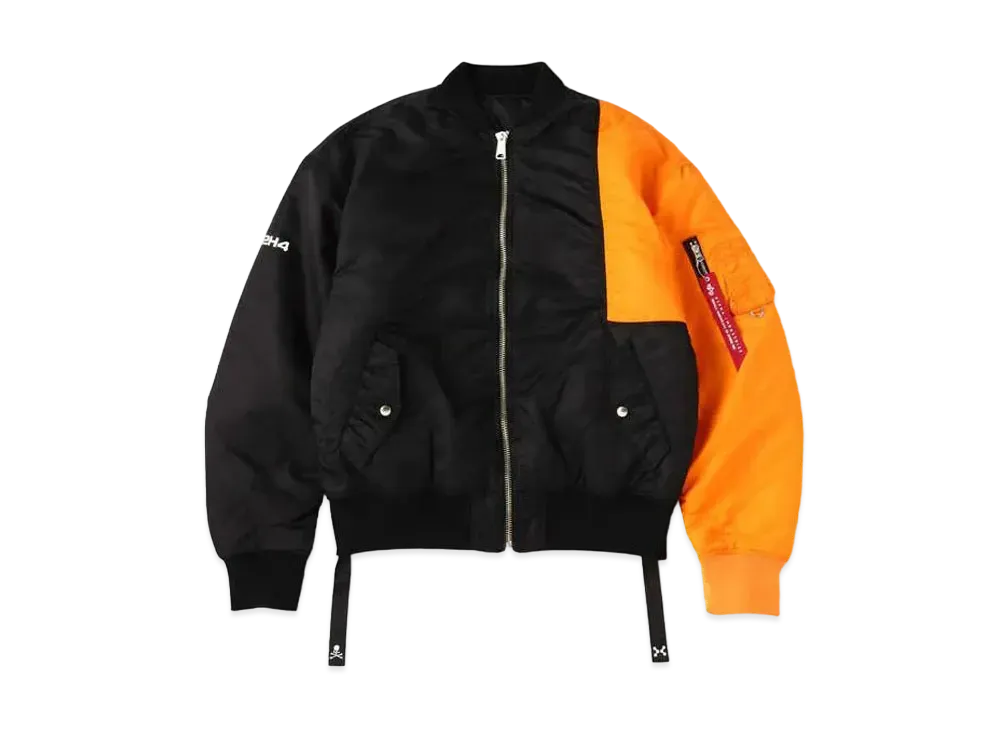 mastermind JAPAN x C2H4 Made By Alpha Industries Bomber Jacket "Black Orange"