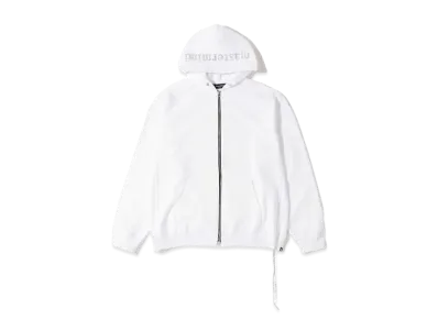 mastermind JAPAN Boxy Swarovski Zip Up Hoodie "White"