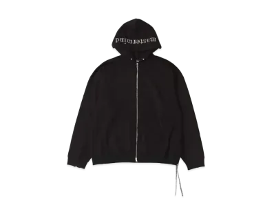 mastermind JAPAN Boxy Swarovski Zip Up Hoodie "Black"
