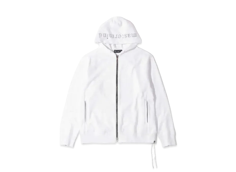 mastermind JAPAN Swarovski Zip Up Hoodie "White"