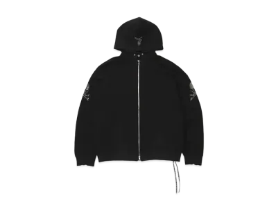 mastermind JAPAN Boxy Swarovski Zip Up Hoodie "Black"