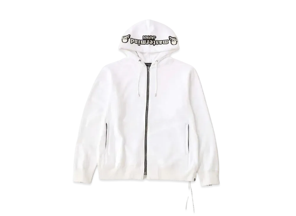 mastermind JAPAN Embroidery-Ish Zip Up Hoodie "White"