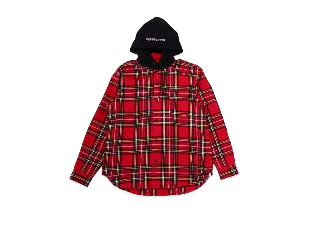 mastermind JAPAN Hooded Plaid Shirts "Red Tartan Plaid"