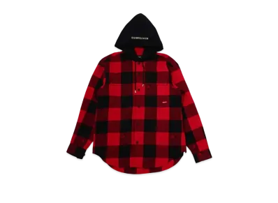 mastermind JAPAN Hooded Plaid Shirts "Red Buffalo Plaid"
