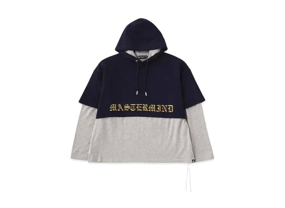 mastermind JAPAN Boxy 2 Material Hoodie "Navy Gray"