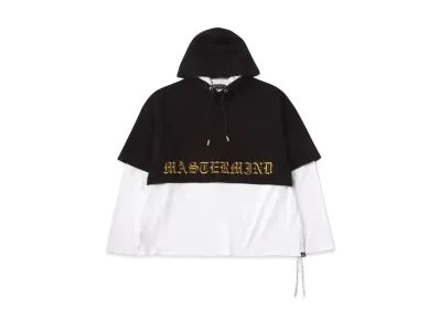 mastermind JAPAN Boxy 2 Material Hoodie "Black White"
