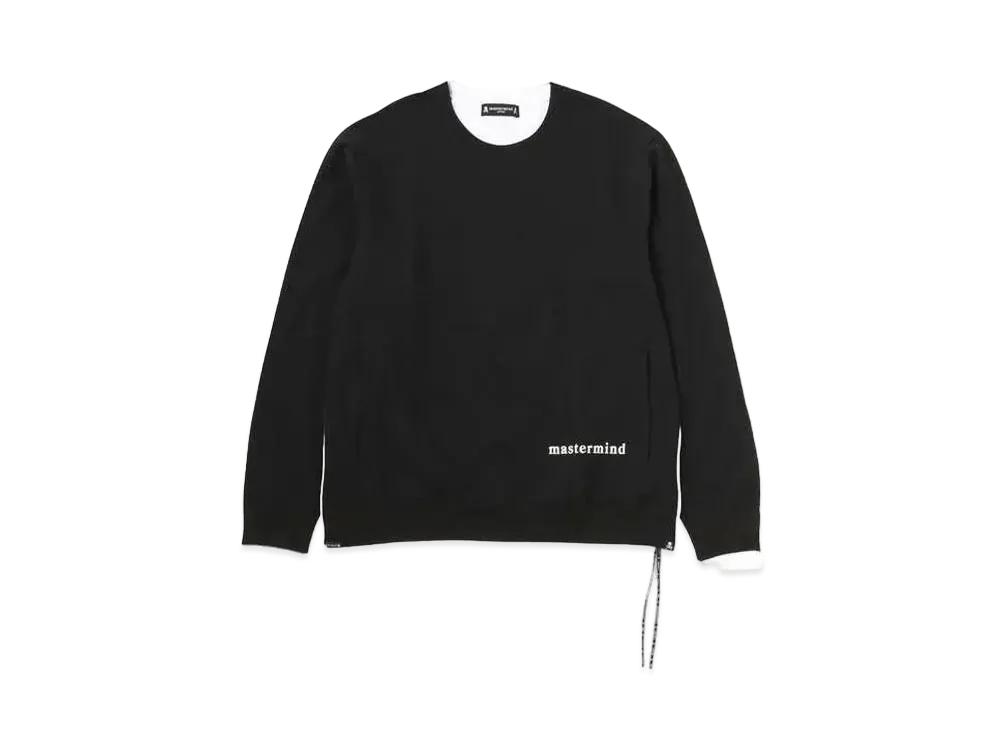 マスターマインドジャパン 2 カラー クルーネック "ブラック ホワイト"