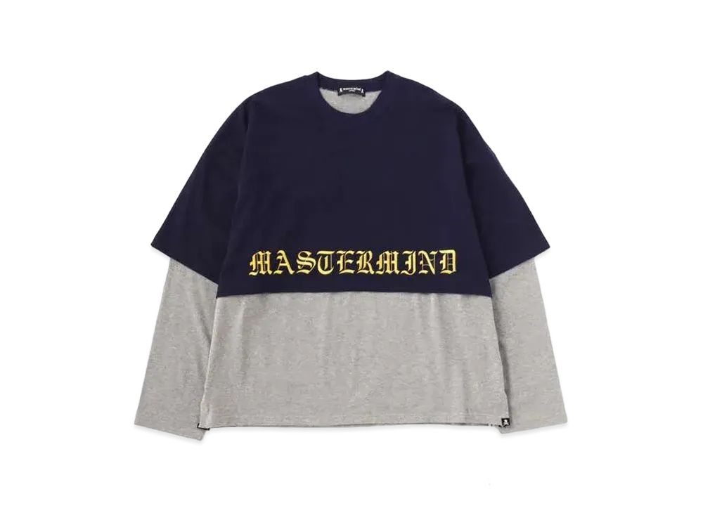 mastermind JAPAN 2 Material Crewneck "Navy Gray"