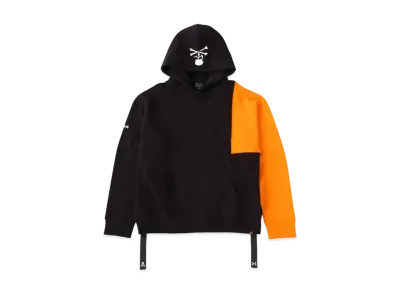 mastermind JAPAN x C2H4 Hoodie Made By Alpha Industries "Black Orange"