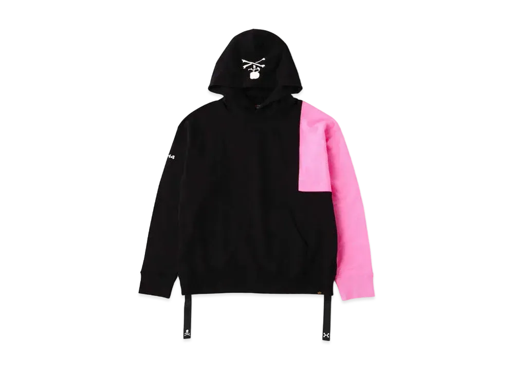 mastermind JAPAN x C2H4 Hoodie Made By Alpha Industries "Black Pink"