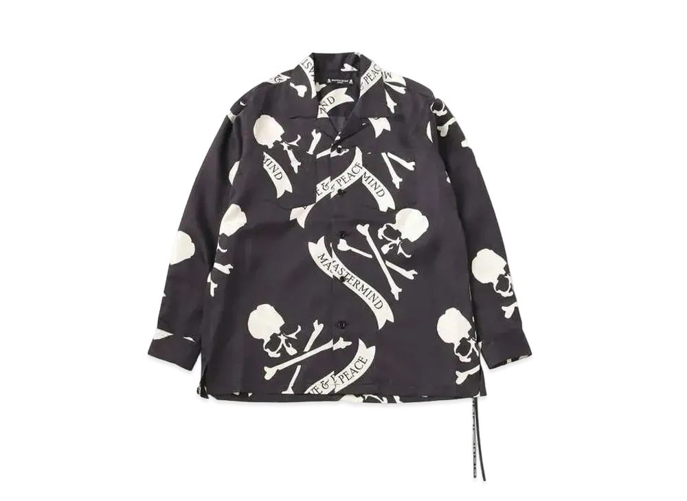 mastermind JAPAN TropicaLSkulLSilk LS Shirts "Black"
