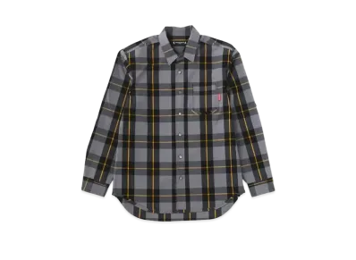 mastermind JAPAN Block Plaid Reversible LS Shirts "Gray"