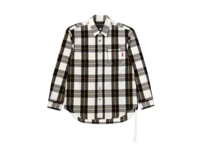 mastermind JAPAN Block Plaid Reversible LS Shirts "White"