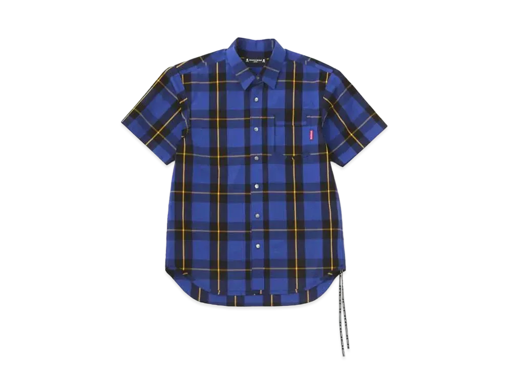 mastermind JAPAN Block Plaid Reversible SS Shirts "Blue"