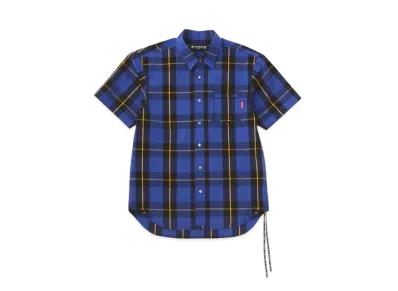 mastermind JAPAN Block Plaid Reversible SS Shirts "Blue"