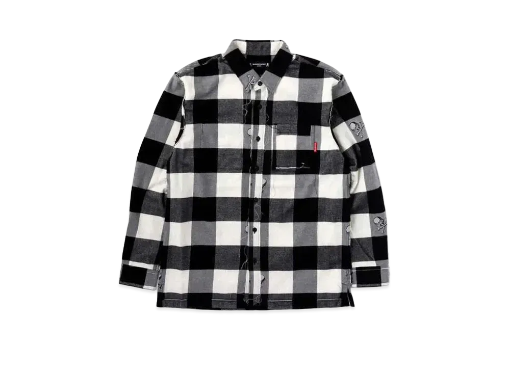 mastermind JAPAN Reversible FlanneLShirt "White"