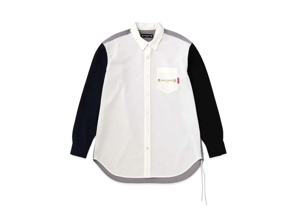 mastermind JAPAN Color Blocking LS Shirts "White Base"