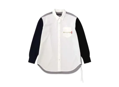 mastermind JAPAN Color Blocking LS Shirts "White Base"