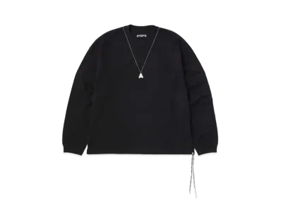 mastermind JAPAN Boxy Skull Necklace LS Tee "Black"