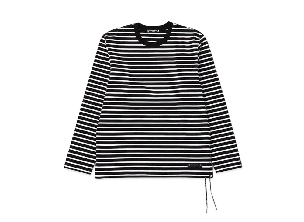 mastermind JAPAN Striped LS Tee "Black White"