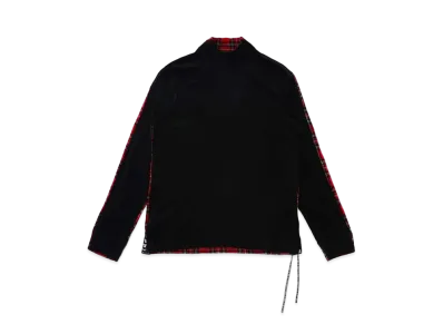 mastermind JAPAN Velour 2 Color Hi Neck Tee "Black Red"