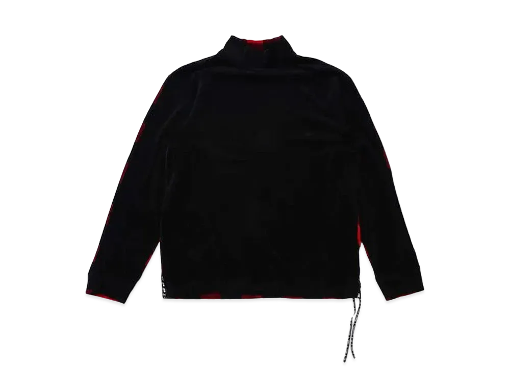 mastermind JAPAN Velour 2 Color Hi Neck Tee "Black Red"