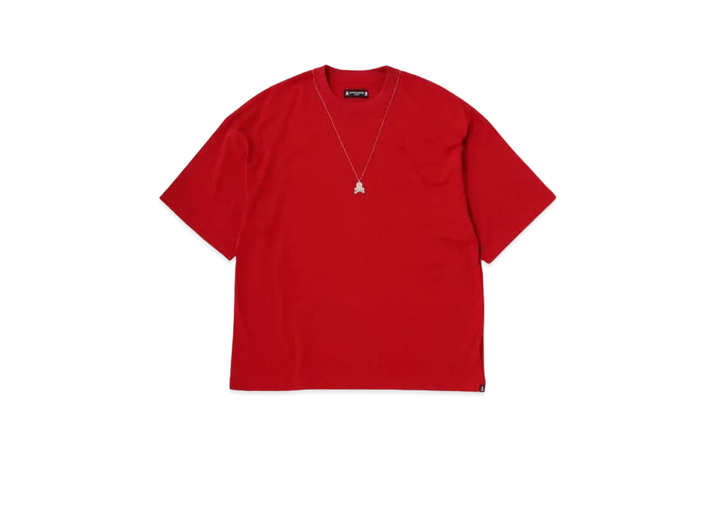 mastermind JAPAN Boxy Skull Necklace Tee "Red"