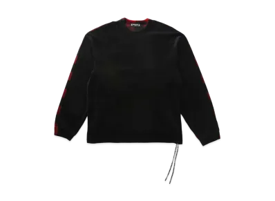 mastermind JAPAN Boxy Velour 2 Color LS Tee "Black"