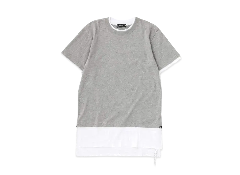 mastermind JAPAN Layered Tee "Top Gray White"
