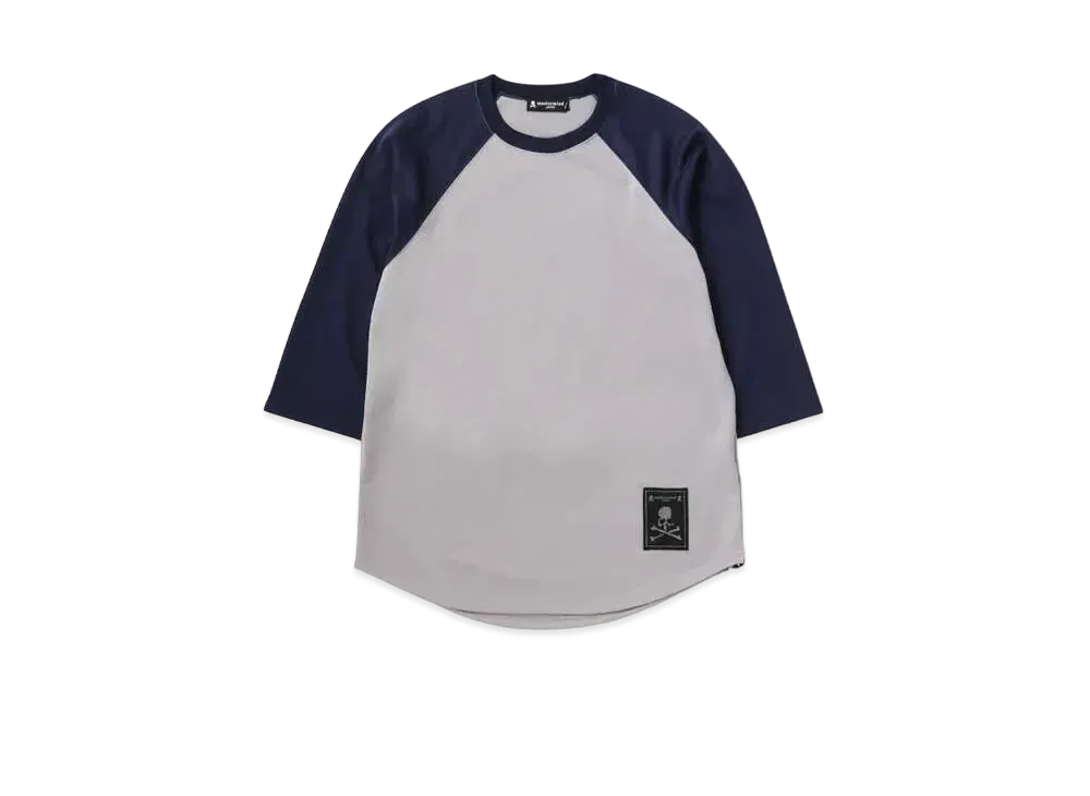 mastermind JAPAN Baseball Tee "Navy Gray"