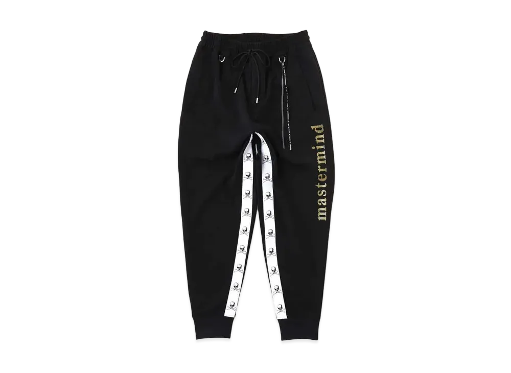 mastermind JAPAN Ribbed Taped Track Pants "Black"