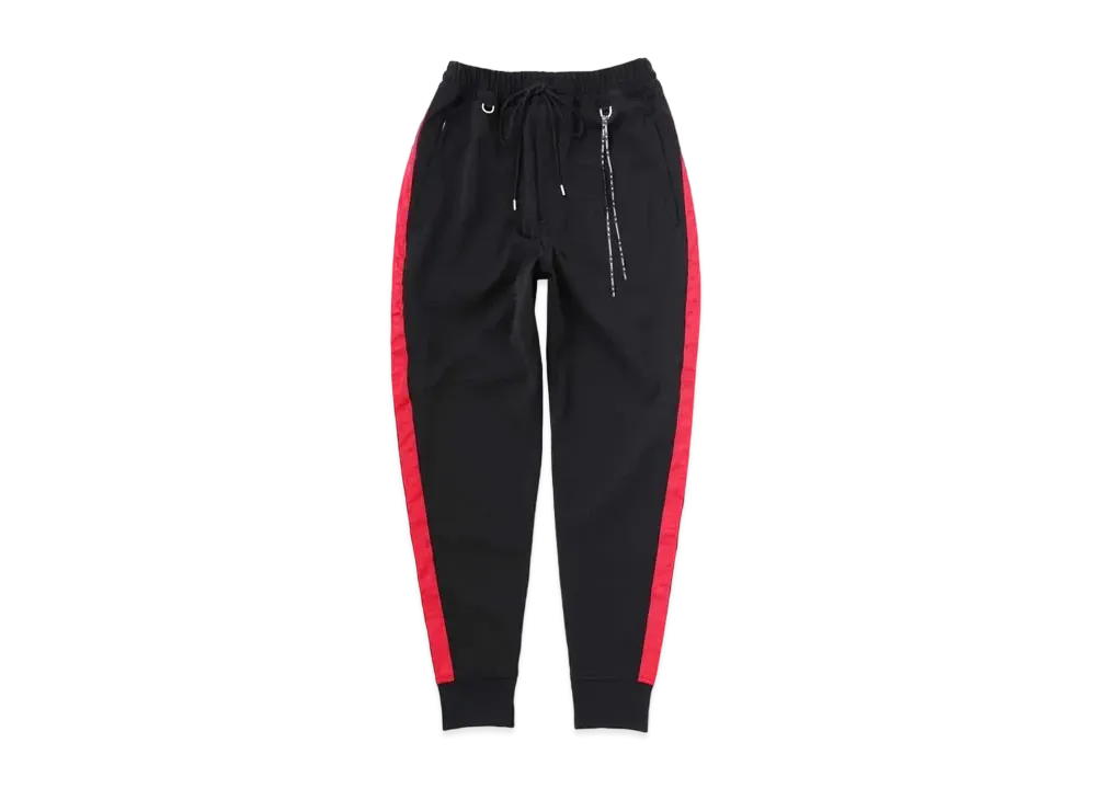 mastermind JAPAN Regular Side Line Track Pants "Black Red"