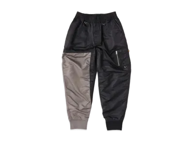 mastermind JAPAN x C2H4 Made By Alpha Industries Bomber Pants "Black Gray"