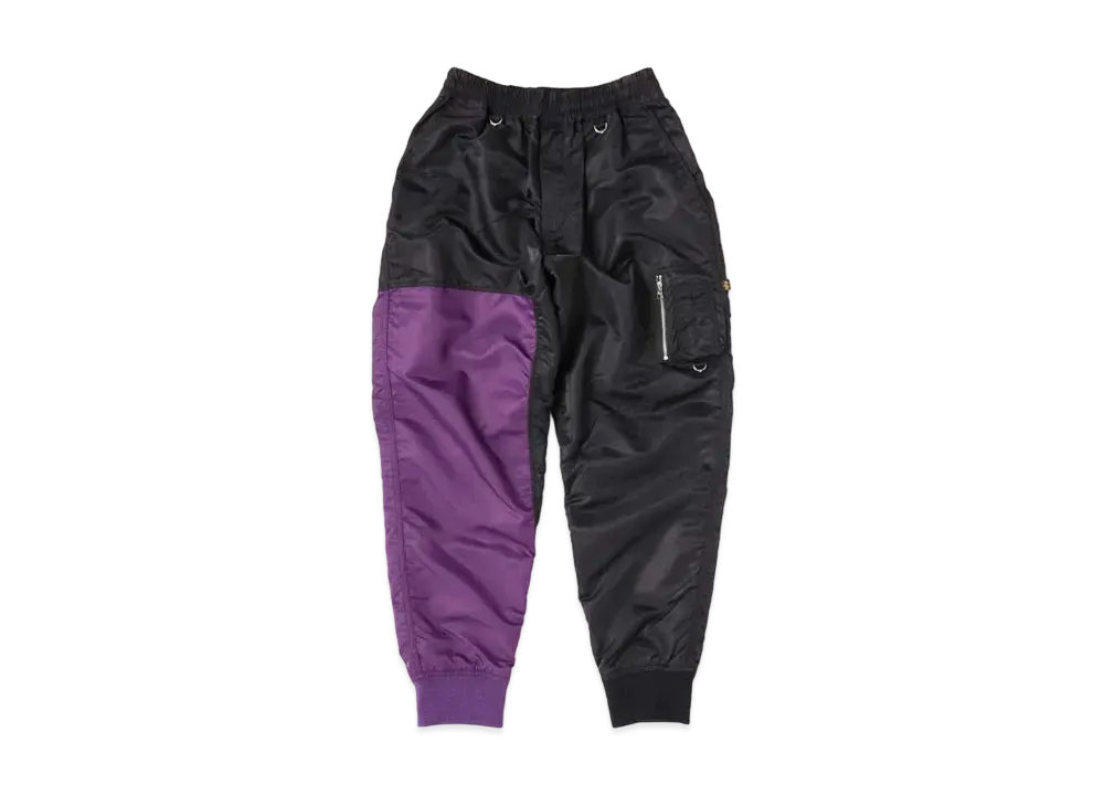 mastermind JAPAN x C2H4 Made By Alpha Industries Bomber Pants "Black Purple"
