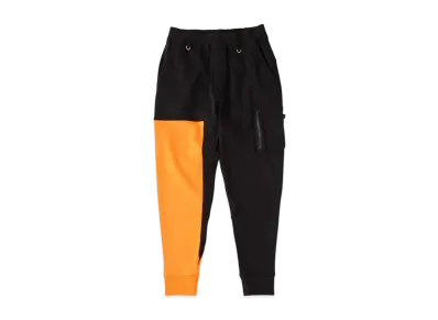 mastermind JAPAN x C2H4 Track Pants Made By Alpha Industries "Black Orange"