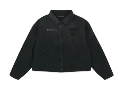 mastermind JAPAN x PROJECT G/R Distressed Canvas Work Jacket "Black"