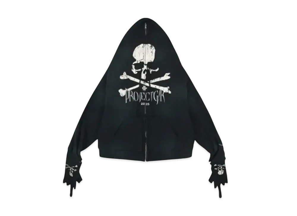 mastermind JAPAN x PROJECT G/R Zygon Hooded Zip-Up "Black"