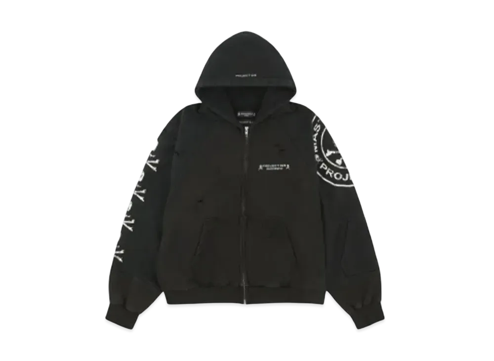 mastermind JAPAN x PROJECT G/R Reconstructed Folded Hood Zip "Black"