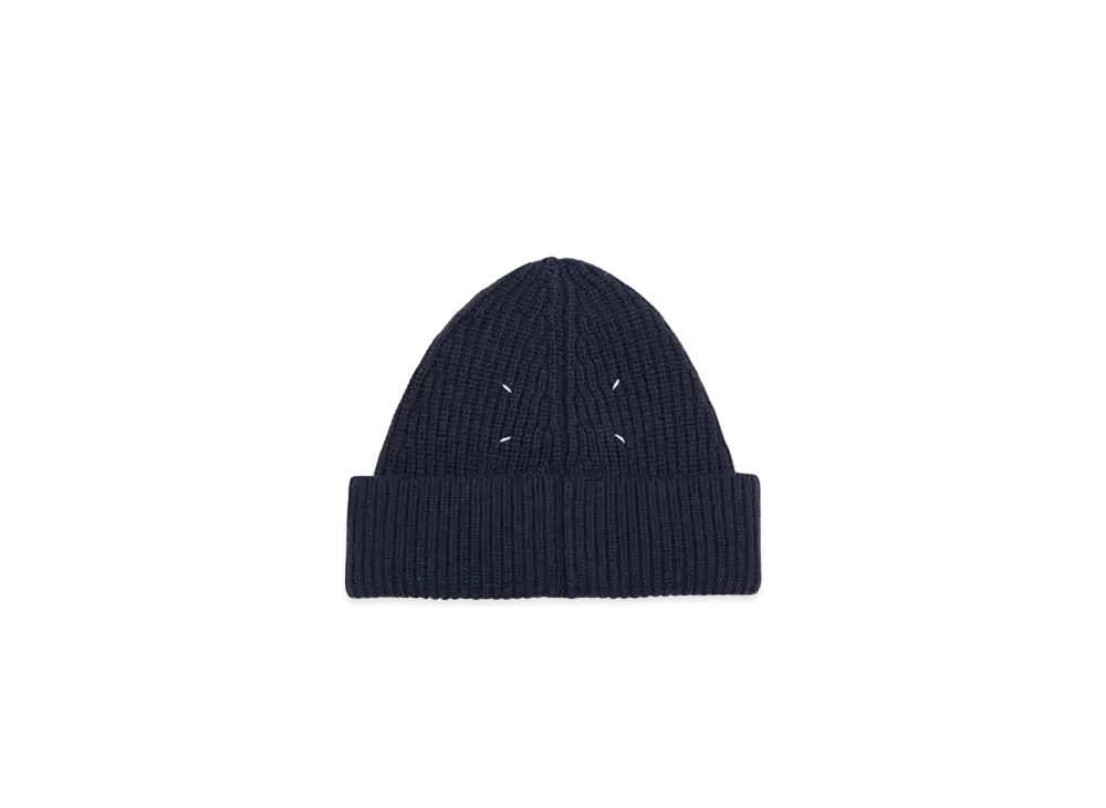 Maison Margiela Four-Stitches Beanie "Dark Blue"