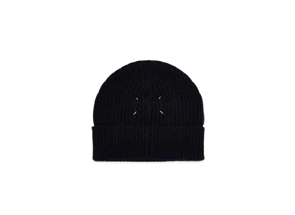 Maison Margiela Four-Stitches Beanie Hat "Dark Blue"