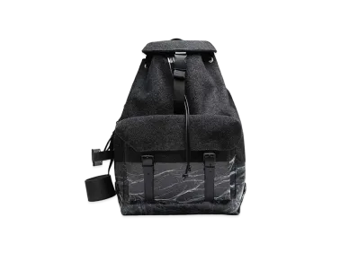Maison Margiela Felt Wet Look Drawstring Backpack "Steel Grey"